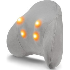 BIBIRE Shiatsu masažinė pagalvė su šiluma - kaklo masažuoklis ir nugaros masažuoklis - raumenų atpalaidavimas kaklui, pečiams, nugarai, pilvui, kojoms - idealiai tinka namams, biurui ir automobiliui