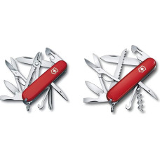 Victorinox Deluxe Tinker Pocket Knife with 17 Functions, Phillips Screwdriver, Combination Pliers, Scissors, Red