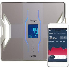 Tanita RD-953 Body Analysis Scales Platinum | Personal Scales Digital with Bluetooth & App | Dual Frequency Technology, 11 Readings, Muscle Quality Factor | Body Scales with Body Fat Analysis