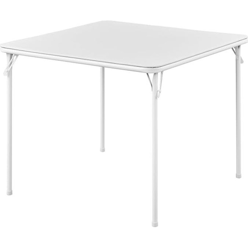BOOSDEN sulankstomas stalas, baltos spalvos, sulankstomas stalas kaip stovyklavimo stalas, sodo stalas, balkono stalas, valgomojo stalas, sulankstomas stalas, 80 cm x 80 cm x 70 cm