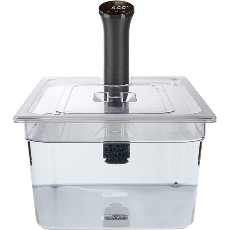 SousVideTools Container aus Polycarbonat, 20 l, mit Deckel passend für den Sous-Vide-Stick Nano von Anova, durchsichtig, zum Garen, frei von BPA, nicht-haftend und spülmaschinengeeignet