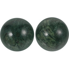 2 vnt. natūralaus akmens masažo atpalaiduoja įtampą, savarankiškai masažuoja fascijas, mažina stresą, mažina rankų mankštos rutuliukus, žalios spalvos, 40 mm skersmens