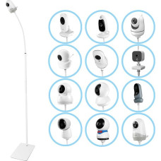 Kūdikių monitoriaus grindų stovo laikiklis, suderinamas su TP-LINK/BOIFUN/Babysens/Owlet/GHB/VTech/Arenti kūdikių monitoriumi, 35-63 colių reguliuojamas kūdikių kameros laikiklis, lankstus kūdikių kameros laikiklis