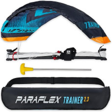 Wolkenstürmer Paraflex Trainer 3-Line Steering Mat 2.3 (Turquoise) - Paruoštas skraidyti aitvaras 230 cm su treniruokliu - Treniruoklis aitvaras ir vėjo treniruoklis