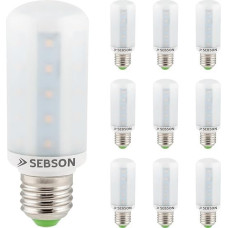 SEBSON® 10 x E27 LED lemputė 8W - 60W kaitrinės lemputės pakaitalas - šiltai balta LED
