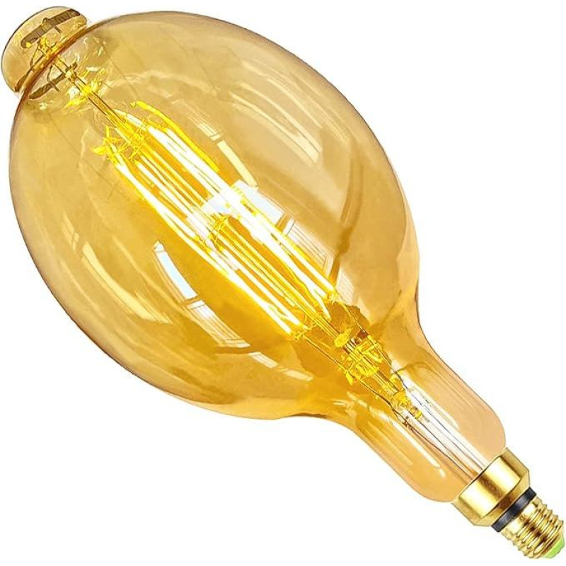Antikvarinės LED lempos milžiniškos dekoratyvinės lemputės 8 W reguliuojamo ryškumo E27 cokolio 220 / 240 V 600 liumenų itin šiltos geltonos spalvos (BT180)