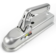 Towing Ball Coupling 800 kg, Universal Towing Hitch 50 mm Ball Coupling Tow Jaw Trailer Square Tube Towing Hitch with Safety Lock Towing Tube Coupling Towing Jaw Trailer