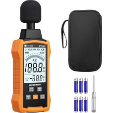 Neoteck Dezibel Digital Portable Sound Level Meter 30-130dB with LCD Display, A/C Weighted Sound Level Meter for Home Factories