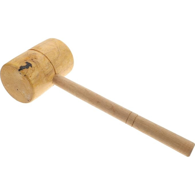Operitacx Holzhammer Holzschlägel Aus Massivem Hartholz Mit Rutschfestem Griff Ausbalanciert Und Praktisch Für Holzbearbeitung Werkstatt Und Heimdekoration