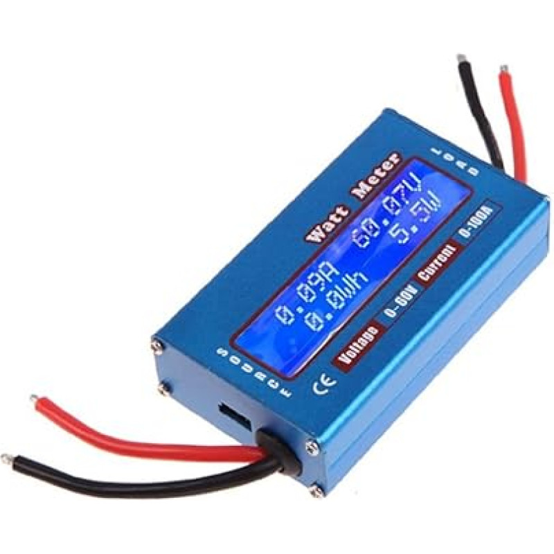 Saulės vėjo analizatorius DC 60V 100A Watt LCD skaitmeninis elektros energijos matuoklis galios analizatorius DC 1 pakuotė