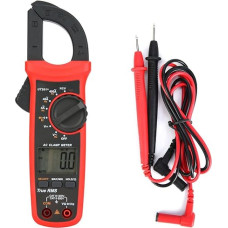 UT201+ Rankinis LCD skaitmeninis skaitmeninis gnybtų matuoklis kintamosios srovės nuolatinės srovės srovės įtampos testeris su tikrosios RMS NCV elektros energijos ryšio meteorologijos geležinkelio naftos telkinių statybos raudona spalva