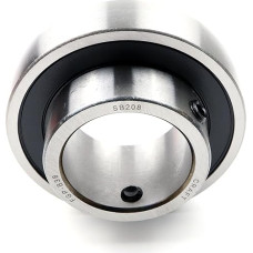Užveržimo guolis SB208 40 x 80 x 34 mm, radialinis rutulinis guolis su varžtais, tinka korpuso guoliams, pramoninis pagalvinis guolis, idealiai tinka naudoti žemės ūkyje ir mašinose