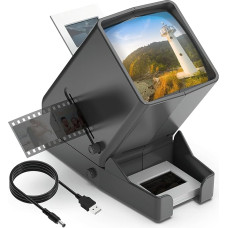 35mm Slide Viewer, 3x Magnification, USB Powered/Battery Operated for 35mm Film and Positive Film Negative (4 AA Batteries Included)