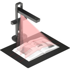 CZUR Aura Pro Portable Book Scanner 14MP Document Scanner A3 Document Camera Fast Scanner Intelligent Table Lamp Table Lamp Visualiser OCR Compatible with macOS Windows (Aura Pro)