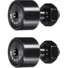 2 Stück CF-5/8-NSB CR10 Nockenfolgerschienenlager, Chromstahl-Rollenbolzenlager, 1,6 cm Rollendurchmesser, 1/4-28 UNF Bolzen-Typ, für Werkzeugmaschinenführung