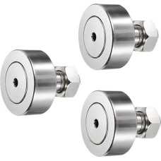 sourcing map 3 Pieces Cam Follower Rail Bearings CF10-1/KRV26 X Needle Bearing, 26mm Roller Diameter, M10 Bolt Type for Machine Tool Guide Rail (Hexagon Socket)