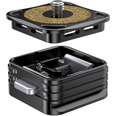 Quick Release Kit QR Plate, Quick Install and Remove Kit Compatible with ARCA Interface, 1/4 Inch Interface Support Camera Cage/Stabilizer/Gimbal/Tripod