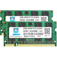 4GB (2x2GB) PC2 5300 SODIMM RAM DDR2 667MHz 2Rx8 2GB DDR2 5300s PC2 666MHz atmintis 200-Pin CL5 1.8V Nešiojamiesiems kompiuteriams iMac, Mac Mini, MacBook, MacBook Pro, Intel