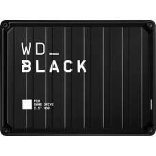 WD_Black P10 Game Drive išorinis kietasis diskas 4 TB (mobilus ir tvirtas didelio našumo kietasis diskas, skirtas konsolėms ir asmeniniams kompiuteriams, galima įrašyti iki 125 žaidimų) Juodas
