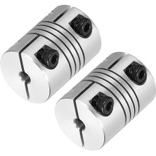 išteklių žemėlapis Flexible Wellenkupplung, 3 bis 5 mm, 20 mm Länge, 15 Durchmesser, Klemmwellenkupplung, Aluminiumlegierung, Gelenkverbinder, Schrittmotor-Kupplung für 3D-Drucker, CNC-Maschinen