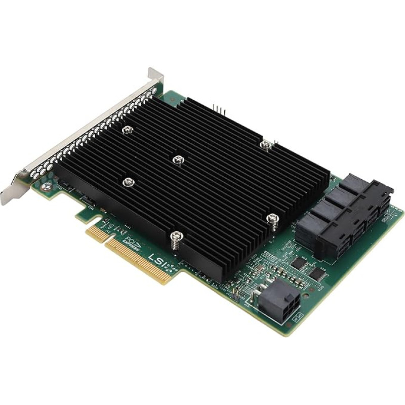 LSI SAS 9300 16I 12 GB/s SAS valdiklio HBA plokštė, HBA išplėtimo plokštė su 16 SAS/SATA prievadų, HBA Hostbus adapterio plokštė, suderinama su 