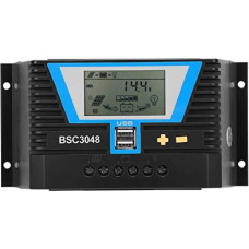 FTVOGUE Solar Charge Controller for Various Batteries BSC3048 30A 12V / 24V / 36V / 48V Charging Controller