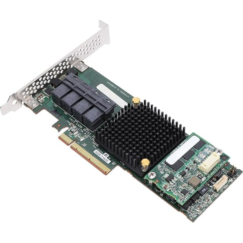SAS RAID valdiklio kortelė, ASR 71605 masyvo kortelė, 4 prievadai, 8643, 1 GB spartinančioji atmintinė, 6 GB PCIE X8 didelės spartos sąsaja, 