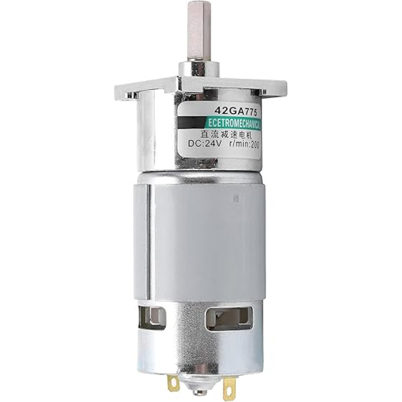 Hyuduo Niedriggeschwindwindigkeitsmotor, DC 24 -V -Geschwindigkeitsreduzierungsmotor, XD 42GA755 Metall Zahnrad Zahnradmotor mit Vollem Metall CW CCW Permanente Elektromotoren, Alle Metallgetriebe mit