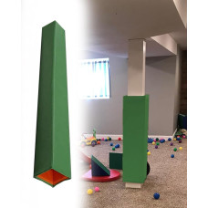 Generisch Schaumstoff-Säulenabdeckung für Basketball- und Fußballtore für drinnen und draußen, Schutz für Garagenpfosten, Rundumpolster für Kellerstangen, Grün, 14 x 14 cm