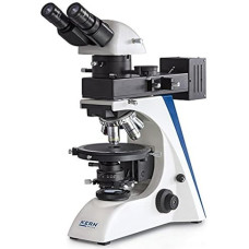 KERN Optics Polarising Microscope for Flexible and Professional Users, Infinity, Binocular Tube, 12 V/100 W Halogen, Reflected Light
