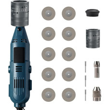 260W elektrodų šlifuoklis TIG suvirinimui, volframo elektrodų galąstuvų rinkinys suvirinimui, 6 dydžiai, 8 kampai, TIG šlifuoklis su plokščiu šlifavimo bloku, 10 deimantinių ratukų, 3 CNC įtvarai