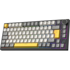 EPOMAKER Ajazz AK820 Pro ISO-DE Mechanical Keyboard, Wireless, RGB 75% Gaming Keyboard QWERTZ DE Layout, Bluetooth, 2.4 GHz/Cable, TFT Display, Creamy Gasket, for Win/Mac/PC