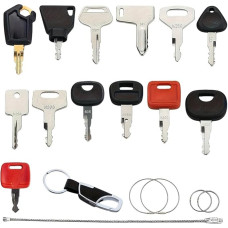 13-teiliges Zündschlüssel-Set für Baumaschinen, kompatibel mit Traktoren, Radladern, Baggern, Vibrationsplatten und anderen technischen Fahrzeugen