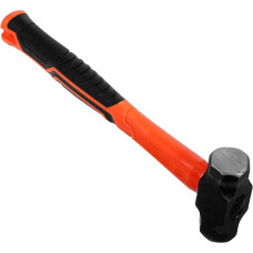 Uonlytech Impact Hammer with Octagonal Head, Integrated Carbon Steel, Shock-Absorbing Handle, Robust Demolition Tool for Masonry, Screed and DIY Work