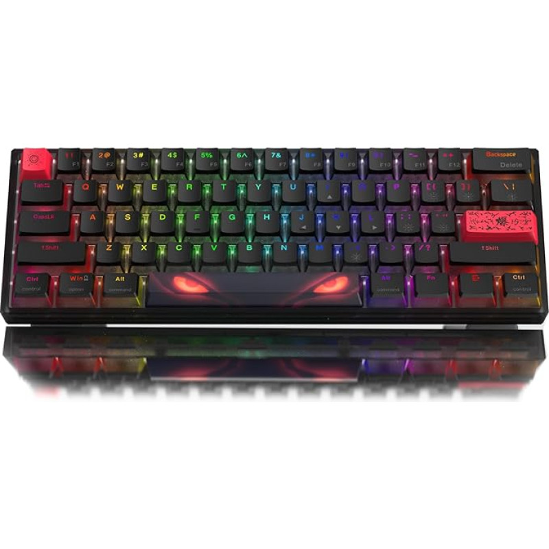 WK61 mechaninė klaviatūra 60%, laidinė žaidimų klaviatūra, 