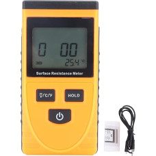 Nešiojamasis žemės varžos matuoklis su LCD apšvietimu, paviršiaus varžos matuoklis, paviršiaus varžos matuoklis antistatinei izoliacijai, didelio tikslumo skaitmeninė elektrostatinė statistika