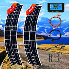 2 x 200 W Solarmodul, 400 W Flexibles Solarmodul, 40 A Laderegler, 18 V Flexibles Solar-Kit-Panel für Zuhause/im Freien