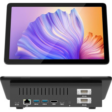 Mini kompiuteris Mini kompiuterio dekoracija 10,1 colio Win 11 Pro N5095, mini kompiuteris su jutikliniu ekranu 8GB RAM, 128GB ROM, du 4K ekrano išėjimai HDMI2.0 ir C3.1 tipo, WiFi5.0, BT5.0, dvigubas RS232