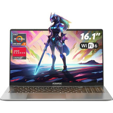 ACEMAGIC Ryzen 7 5700U Laptop 16.1 Inch FHD Display, 16 Thread, 4.3 GHz, 16 GB DDR4 512 GB SSD M.2, Keyboard with Backlight, Metal Housing Computer, WiFi 6, BT5.2, HDMI, Type C, High Performance