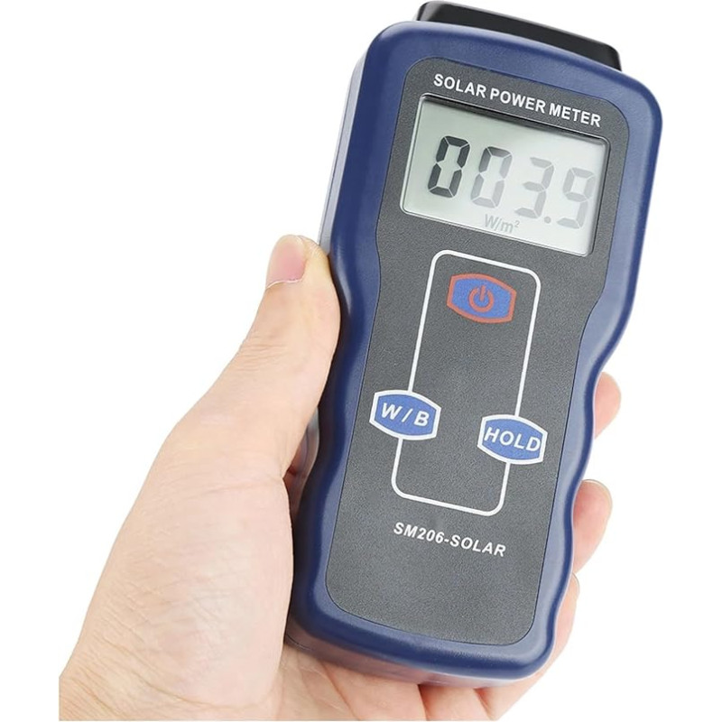 EDEDE Fenstertönungsmessgerät Solarstrommessgerät, Messgerät zur Messung der Sonnenlichtstrahlung, Solarstrahlungsmessgerät, Solarenergie-Energietester