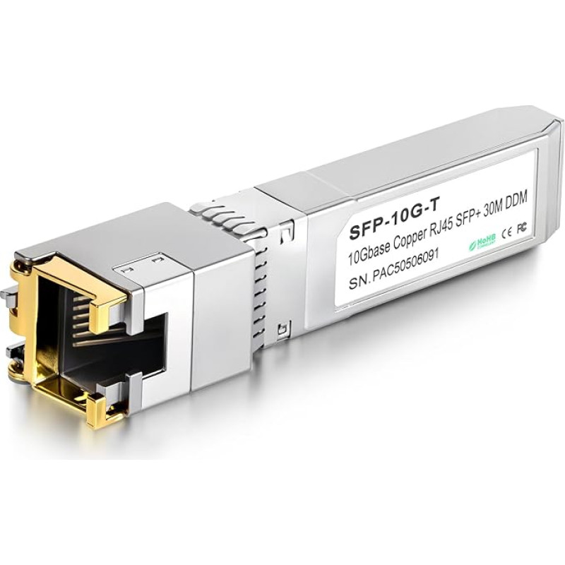 OFFCUP 10GBase-T SFP+ tranzistorius, 10Gb varinis SFP+ modulis, Cat.6a/7, iki 30 m, suderinamas su 