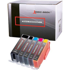 Logic-Seek 5 XXL Ink Cartridges with Chip Compatible with Canon PGI580 CLI581 Pixma TR8550 TS6150 TS6151 TS6250 TS8150 TS8151 TS8152 TS8250 TS9150 TS9155 TS9550 TR7550 PGI-580 CLI-581