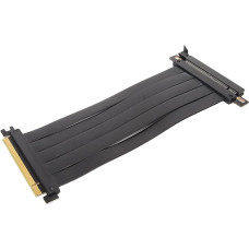 PCIE 4.0 X16 prailginimo kabelis, lankstus didelės spartos GUP prailginimo adapteris, aukštos apsaugos, 180 laipsnių PCIE 4.0 prailginimo kabelis, skirtas vaizdo plokštei (juodas)