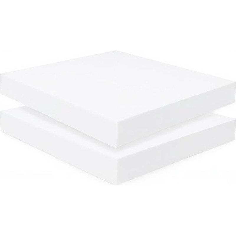 Polsterschaumstoff, 12,7 cm T x 61 cm B x 61 cm L, hochdichte Polsterung, geeignet für Couch, Fenstersitze, Sitzkissen-Ersatz und Bastelarbeiten (auf jede Größe zuschneidbar), 2 Stück