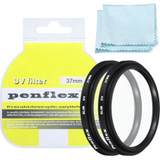 PATIKIL 37 mm filtras 2 vienetai Apsauginis filtras Slim UV apsauga Fotoaparato objektyvo filtras Aliuminio optiniai fotoaparatų priedai Krištolo skaidrumo nuotraukos 37 mm fotoaparato objektyvo filtras Fotografijos nuotrauka