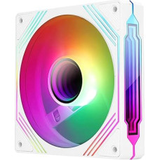 TZMRIT 140 mm RGB fan, 5 V 3 pin ARGB 4 pin PWM fan (white)