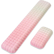 Klaviatūros ir pelės riešo atramos rinkinys, kompiuterio riešo kilimėlio atrama, ergonomiška klaviatūros rankų atrama, minkšta atminties putų riešo atrama klaviatūrai, nešiojamajam kompiuteriui, 