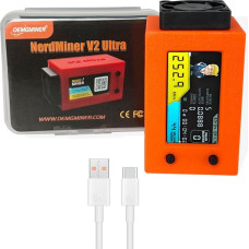 NerdMiner V2 Ultra 250KH/S Donald Edition - Low Power, Fan-Cooled BTC Miner with T Display S3, Lucky Solo Lottery Mining, High Efficiency for Cryptocurrency Enthusiasts