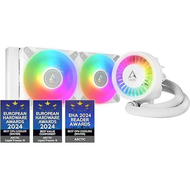 ARCTIC Liquid Freezer III 240 A-RGB vandens aušinimas kompiuteriui, AIO CPU vandens aušintuvas, 