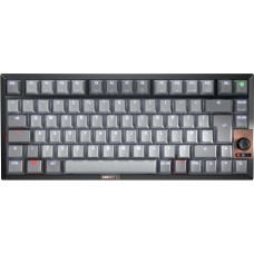 CHERRY KW 300W MX Compact Mechanical Hot Swap klaviatūra, UK išdėstymas (QWERTY), baltas apšvietimas, Windows išdėstymas, MX2A tylūs raudoni jungikliai, juoda